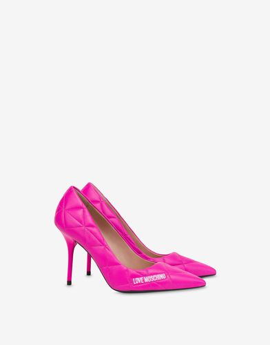 Quilted Nappa Leather Pumps - Love Moschino - Modalova