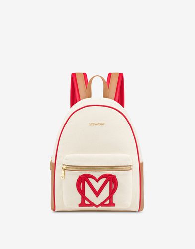 Sporty Love Canvas Backpack - Love Moschino - Modalova