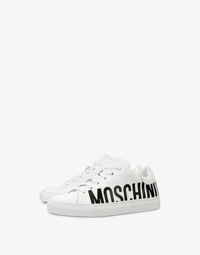Zapatillas De Cuero Con Logo - Moschino - Modalova