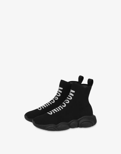 Zapatillas Altas Sin Cordones Con Logo - Moschino - Modalova