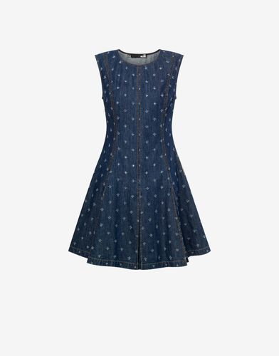 Vestido Vaquero Azul Cortado A Láser - Love Moschino - Modalova