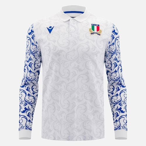 Italia Rugby 2024/25 long-sleeve cotton replica away jersey - Macron - Modalova