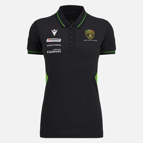 Automobili Lamborghini Squadra Corse women's black polo shirt - Macron - Modalova