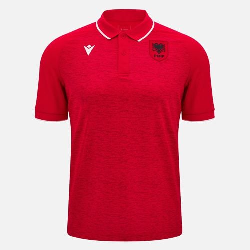 Albania National Team FSHF 2024/25 adults' travel red polo shirt - Macron - Modalova