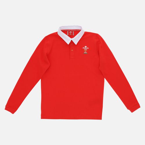 Welsh Rugby 2020/21 red cotton jersey children's polo shirt from the fans collection - Macron - Modalova