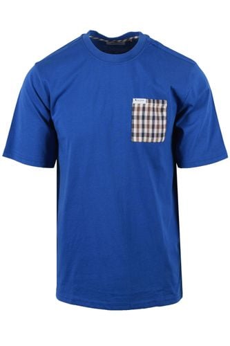 Club Check Pocket T-shirt Royal Blue Size: SIZE M - Aquascutum - Modalova