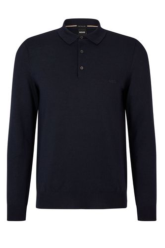 Bono-l Long Sleeved Polo Shirt Dark Blue Size: SIZE 2XL - BOSS Black - Modalova