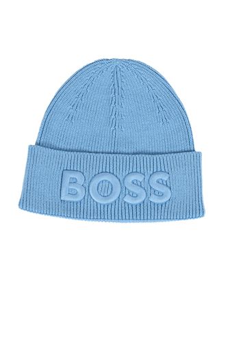 Boss Afox Beanie Hat Open Blue Size: 1 SIZE - BOSS Accessories - Modalova