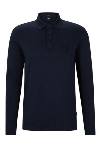 Boss Pado 08 Long Sleeved Polo Shirt Dark Blue Size: SIZE M - BOSS Black - Modalova