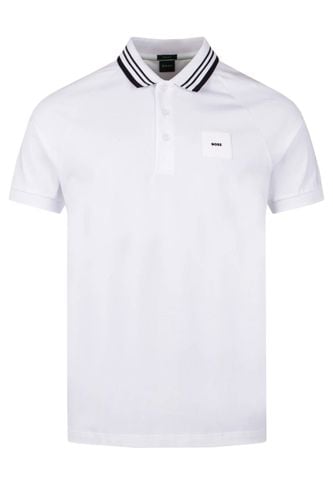 Boss Paddy Rib Polo Shirt White Size: SIZE M - BOSS Green - Modalova