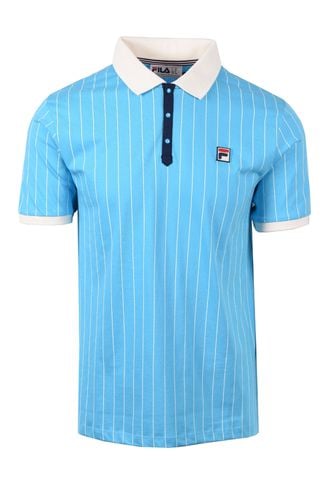 Bb1 Classic Striped Polo Cyan /Fila Navy Size: SIZE M - Fila Vintage - Modalova