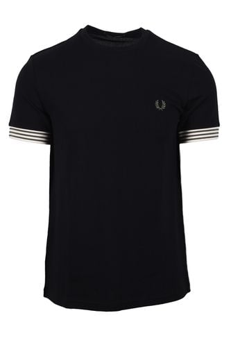 Striped Cuff T-shirt Black Size: SIZE L - Fred Perry - Modalova