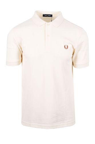 Plain Polo Shirt Ecru/Marmalade Size: SIZE 2XL - Fred Perry - Modalova