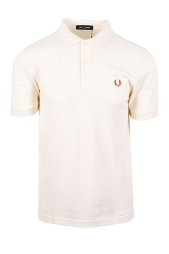 Plain Polo Shirt Ecru/Marmalade Size: SIZE M - Fred Perry - Modalova