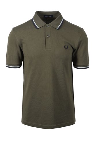 Twin Tipped Polo Laurel /light Ice/Tennis Blue Size: S - Fred Perry - Modalova