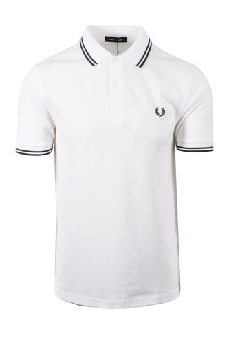 Twin Tipped Polo Snow /Tennis Blue/Court Green Size: S - Fred Perry - Modalova