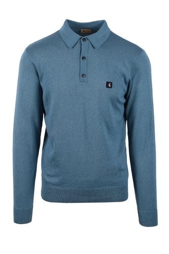 Francesco Long Sleeved Knitted Polo Shirt Size: - Gabicci Vintage - Modalova