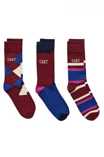 Argyle And Stripe 3 Pack Socks Plumped Size: 6-8 (40-42) - Gant - Modalova