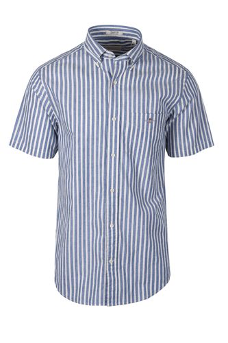 Reg Cotton Linen Stripe Ss Shirt Rich Size: SIZE L - Gant - Modalova
