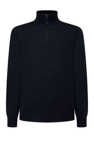 Merino Silk Half Zip Midnight Size: SIZE M - Hackett - Modalova