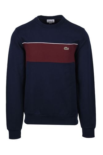 Colour Block Fleece Sweatshirt /Bordeaux Size: SIZE 4 (M) - Lacoste - Modalova