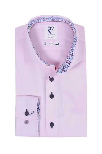 Cut Away Collar Long Sleeved Shirt Pink Size: 15.5/39 - R2 - Modalova