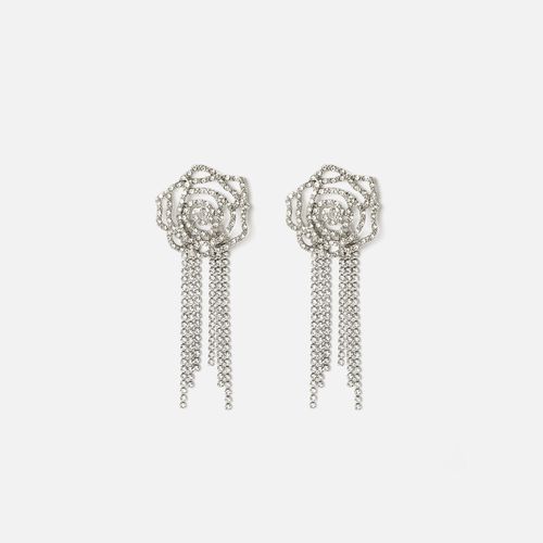 Samanta pendientes flor largos con strass - MISAKO - Modalova