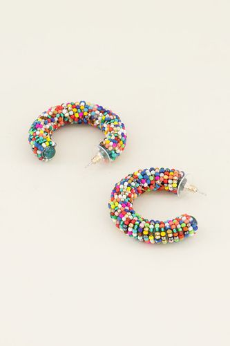 Multicolour hoop earrings with beads | - My jewellery - Modalova