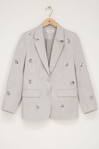 Blazer avec fleurs 3D de couleur argentée | - My jewellery - Modalova