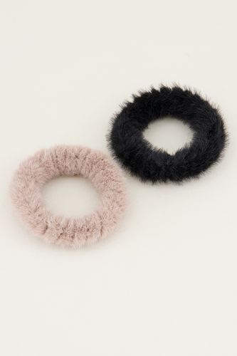 Zwarte scrunchie set fluffy | - My jewellery - Modalova