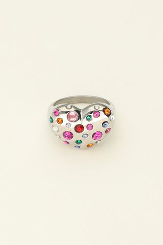 Universe Statement-Ring mit Herz und bunten Steinen | - My jewellery - Modalova