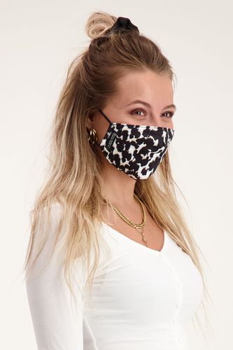 Beigefarbene Stoffmaske mit Leoparden-Print | - My jewellery - Modalova