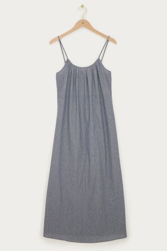 Robe blanche longueà rayures | - My jewellery - Modalova