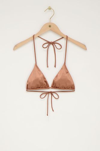 Bronzefarbenes Triangel Bikinioberteil Satin | - My jewellery - Modalova