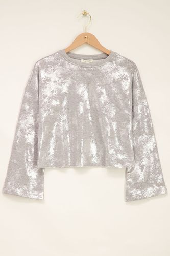 Silbernes Metallic-Sweatshirt | - My jewellery - Modalova