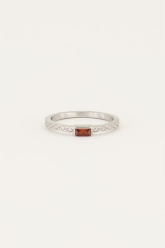 Vintage Ring rotes Rechteck | - My jewellery - Modalova