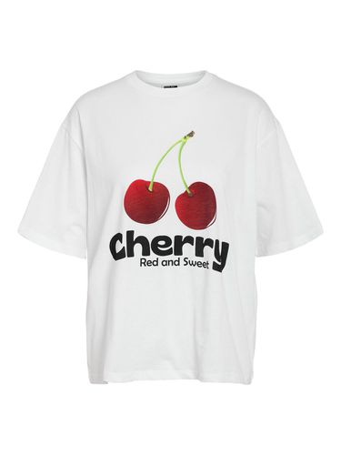 Cherry Print T-shirt - Noisy May - Modalova