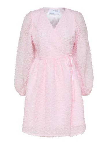 Textured Petite Wrap Dress - Selected - Modalova