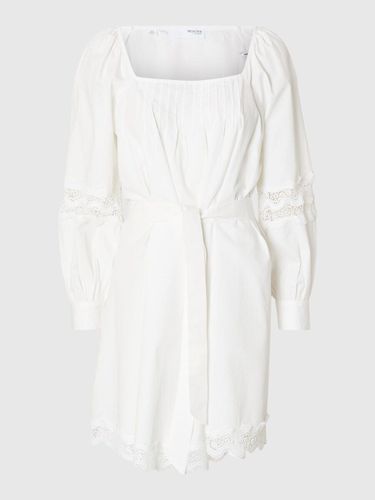 Long Sleeved Lace Mini Dress - Selected - Modalova
