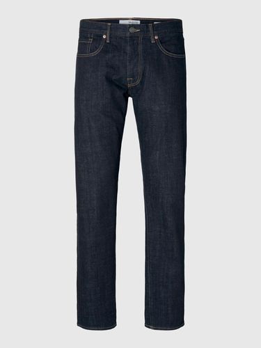 Straight Fit Dark Wash Jeans - Selected - Modalova