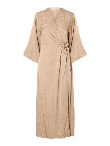 Textured Wrap Dress - Selected - Modalova
