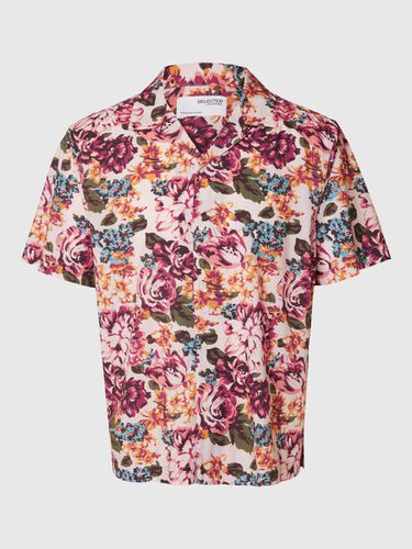 Floral Printed Short Sleeved Shirt - Selected - Modalova