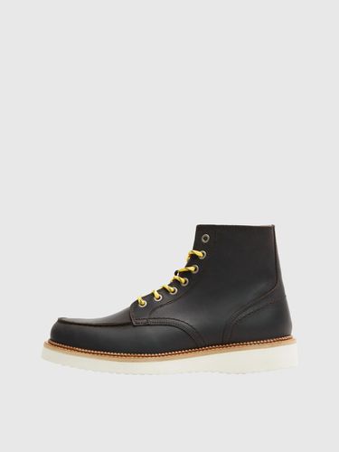 Moc-toe Leather Boots - Selected - Modalova