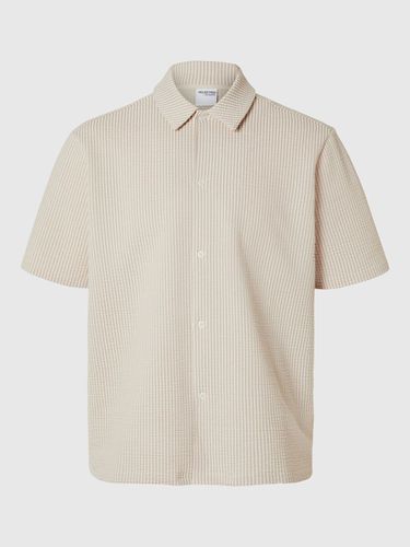 Seersucker Short Sleeved Shirt - Selected - Modalova