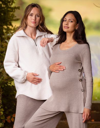 Rib Knit Maternity & Nursing Co-ord Top - Seraphine - Modalova