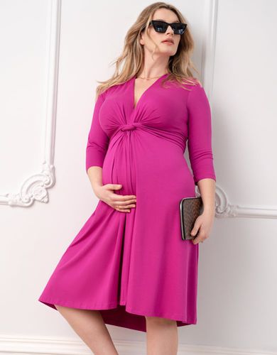 Curve Pink Knot Front Maternity Dress - Seraphine - Modalova