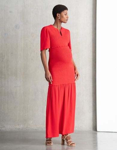 Shirred Maxi Maternity-To-Nursing Dress - Seraphine - Modalova