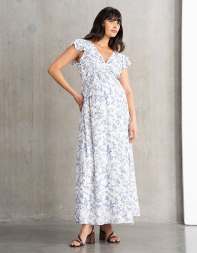 Flutter Sleeve Maxi Wrap Maternity Dress - Seraphine - Modalova