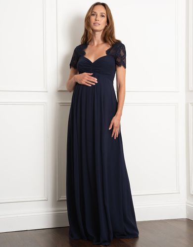 Maxi Maternity & Nursing Dress with Lace Sleeve - Seraphine - Modalova