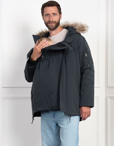 Men's parka with baby pouch - Seraphine - Modalova